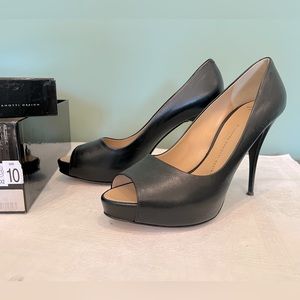 Giuseppe Zanotti open toe stilettos, leather